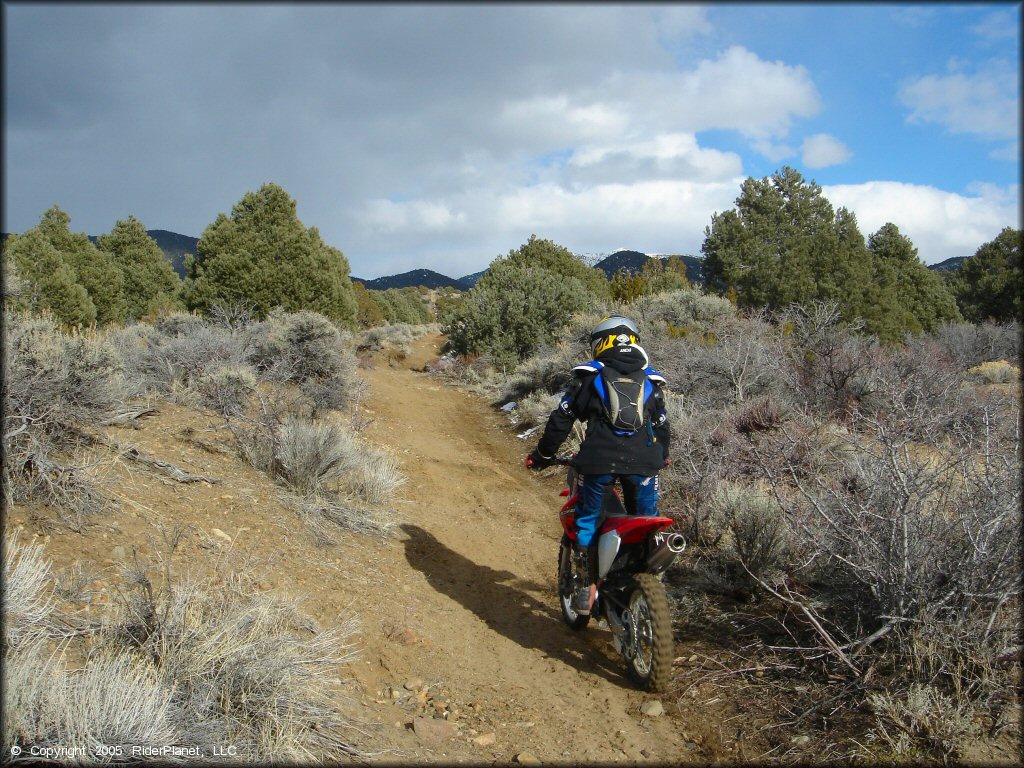 Honda CRF Motorbike at Old Sheep Ranch Trail