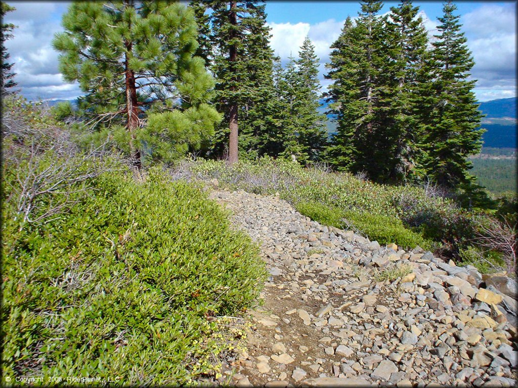 Terrain example at Prosser Hill OHV Area Trail
