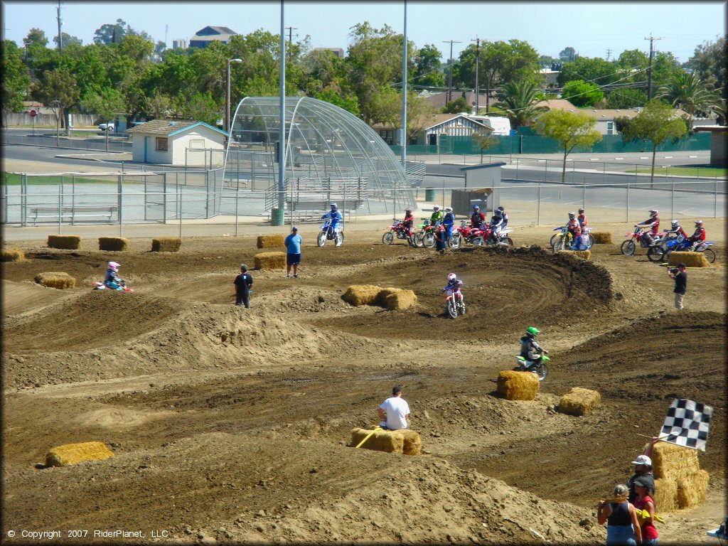 Honda CRF Dirt Bike at Los Banos Fairgrounds County Park Track