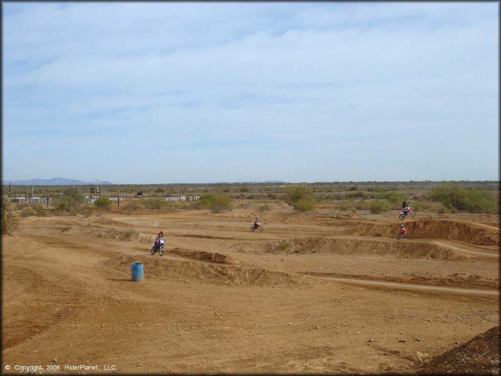 Motorbike catching some air at Canyon Motocross OHV Area
