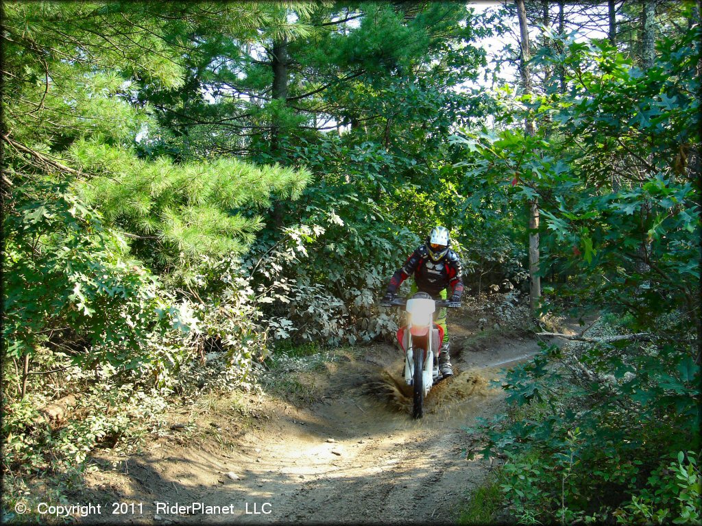 Honda CRF Off-Road Bike at Freetown-Fall River State Forest Trail