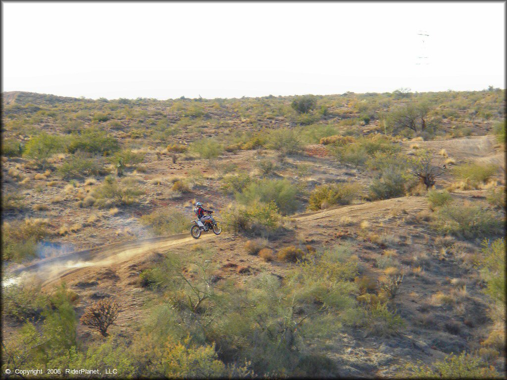 Motorcycle at Desert Vista OHV Area Trail