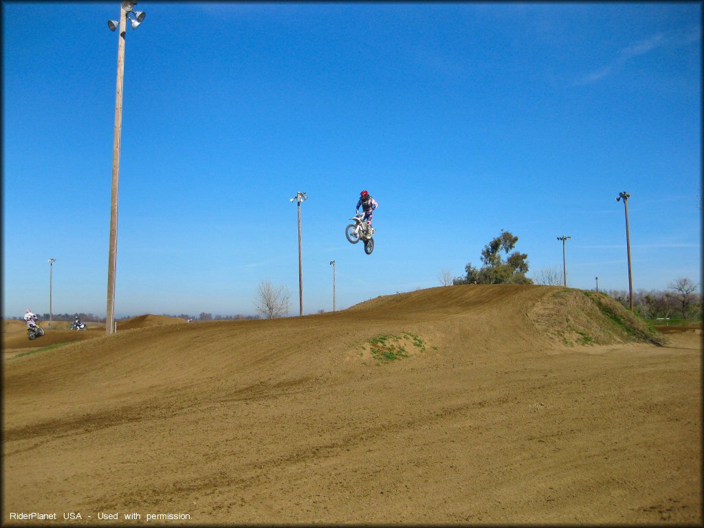 OHV catching some air at Riverfront MX Park Track