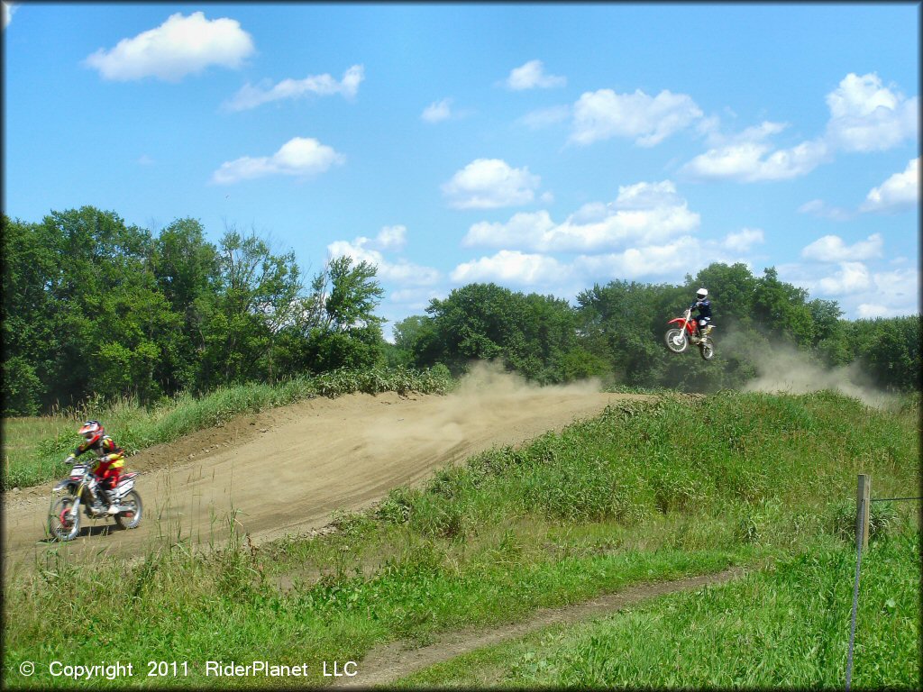 OHV catching some air at Connecticut River MX Track