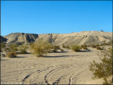 Scenic view of Ehrenberg Sandbowl OHV Area