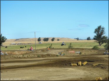 Honda CRF Motorcycle jumping at Argyll MX Park Track