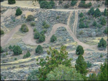 Example of terrain at Sevenmile Canyon Trail