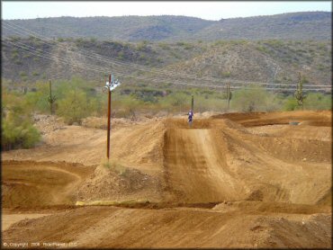 Dirt Bike jumping at Canyon Motocross OHV Area