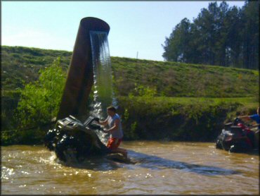 OHV getting wet at Boggs and Boulders Trail