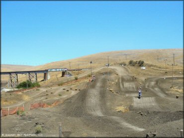 Yamaha YZ Off-Road Bike jumping at Club Moto Track