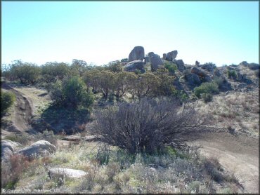Example of terrain at Lark Canyon OHV Area Trail