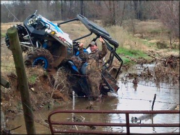 OHV crossing the water at Hillarosa ATV Park Trail