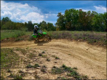 Kawasaki KX Motorbike at Eagle Creek Hare Scramble Park OHV Area