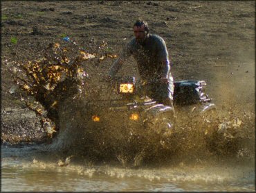 OHV crossing some water at Mettowee Off Road Extreme Park Trail