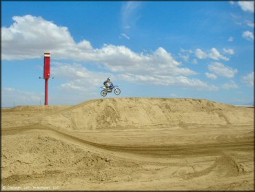 Yamaha YZ Dirt Bike jumping at AV Motoplex Track