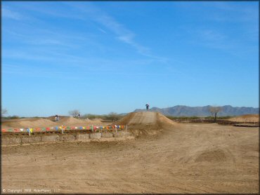 Dirt Bike catching some air at Motoland MX Park Track
