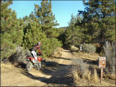 Honda CRF Motorcycle at Lake Arrowhead Trail