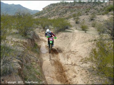 Kawasaki KX Dirt Bike at Grinding Stone MX Track