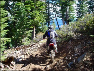 Honda CRF Motorcycle at Prosser Hill OHV Area Trail