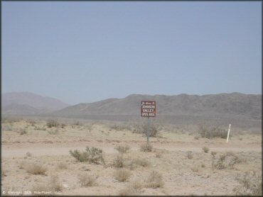 Photo of BLM sign for Johnson Valley Open Area.