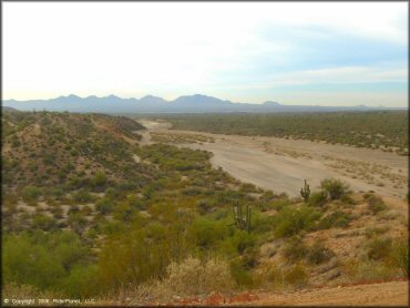 Scenic view of Four Peaks Trail