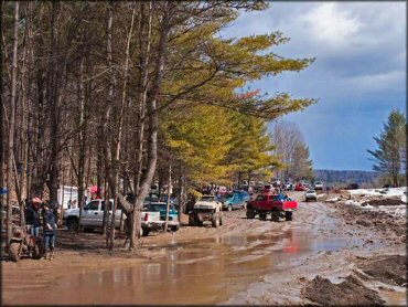 RV Trailer Staging Area and Camping at Mettowee Off Road Extreme Park Trail