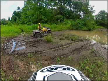 OHV traversing the water at Hudson Valley Trails
