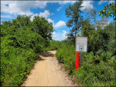 Signage for two-way traffic on the trail.