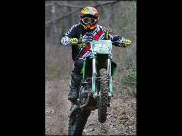 OHV doing a wheelie at MX 56 Track and Trails OHV Area