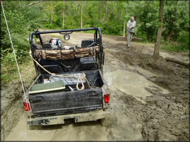 OHV crossing the water at The Cliffs Off Road Park Trail