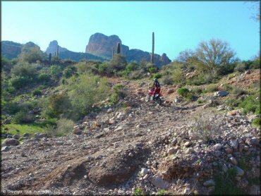 Honda CRF Dirt Bike at Bulldog Canyon OHV Area Trail