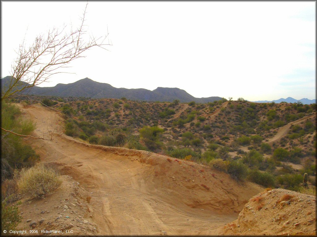Example of terrain at Four Peaks Trail