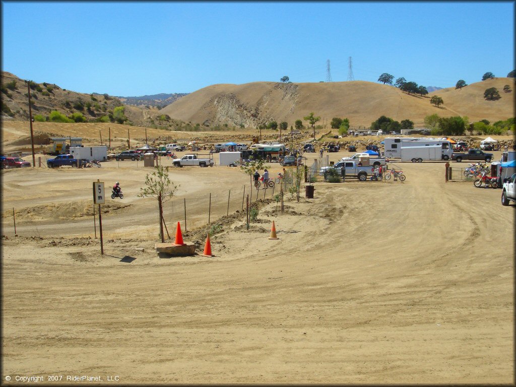RV Trailer Staging Area and Camping at Diablo MX Ranch Track