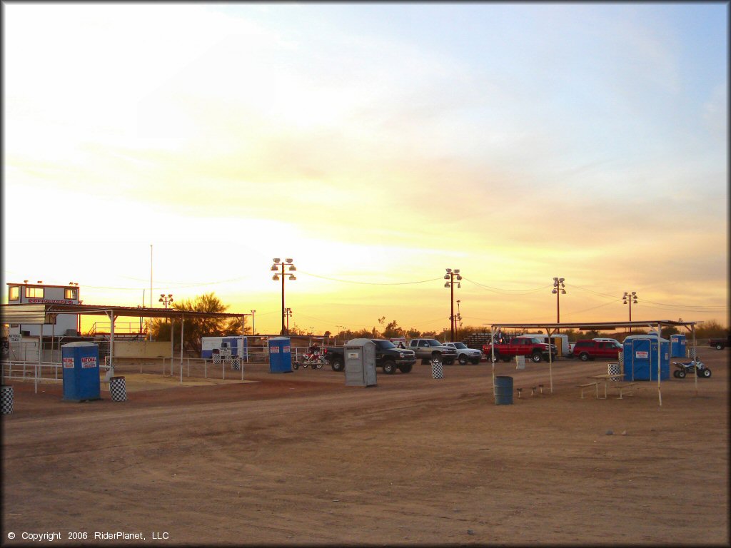 RV Trailer Staging Area and Camping at Speedworld Motocross Park Track