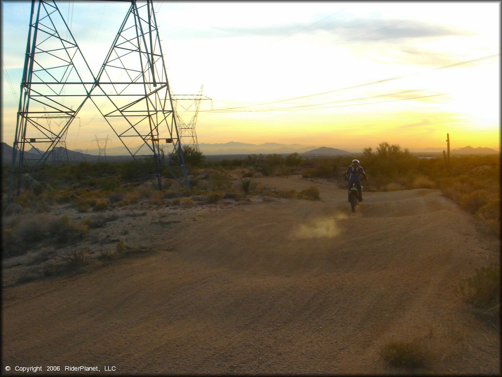 Kawasaki KX Dirt Bike at Desert Vista OHV Area Trail