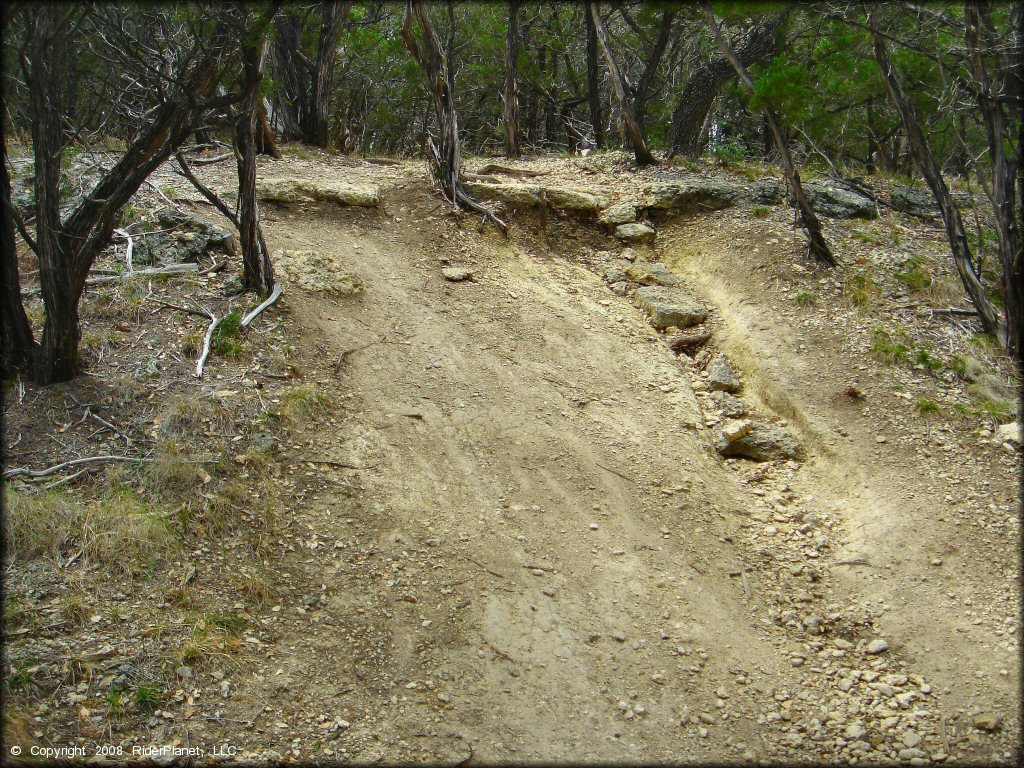 Example of terrain at Emma Long Metropolitan Park Trail