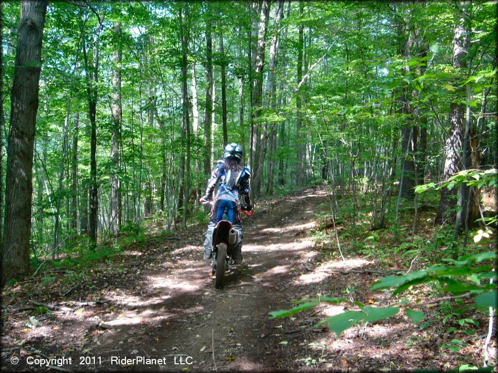 Honda CRF Dirt Bike at Tall Pines ATV Park Trail