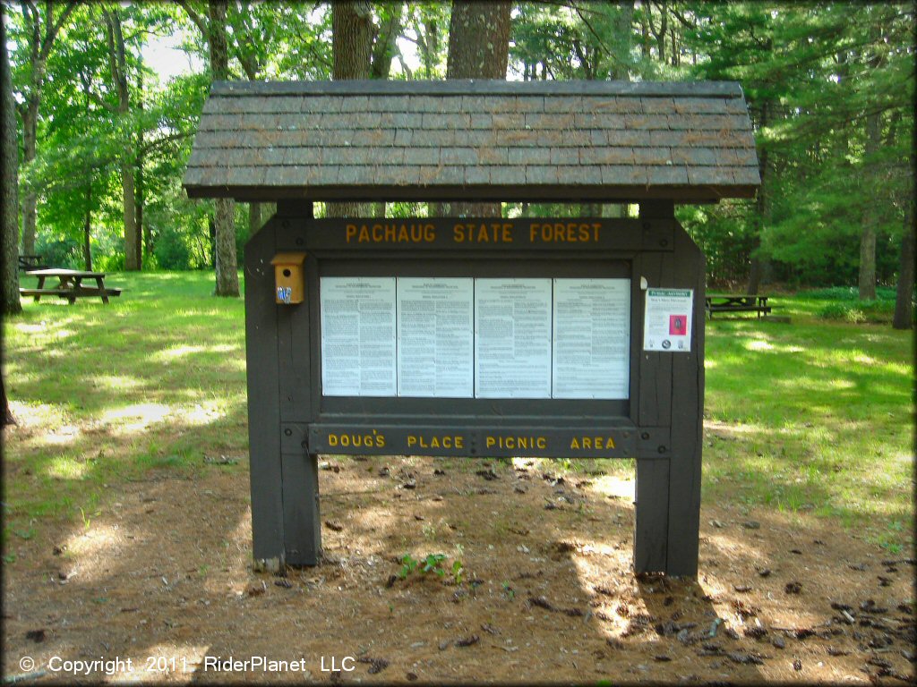 Some amenities at Pachaug State Forest Trail