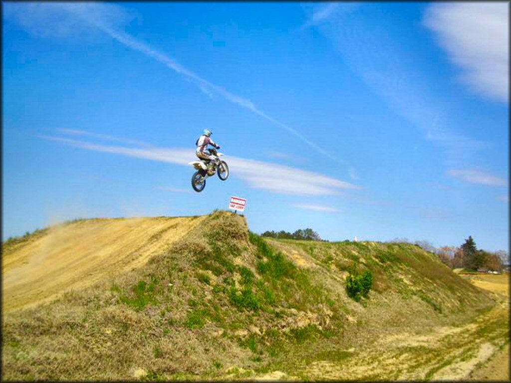 OHV catching some air at Blackjack MX OHV Area