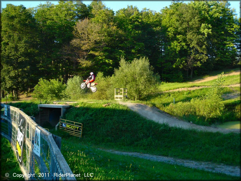OHV jumping at Hogback Hill Motocross OHV Area