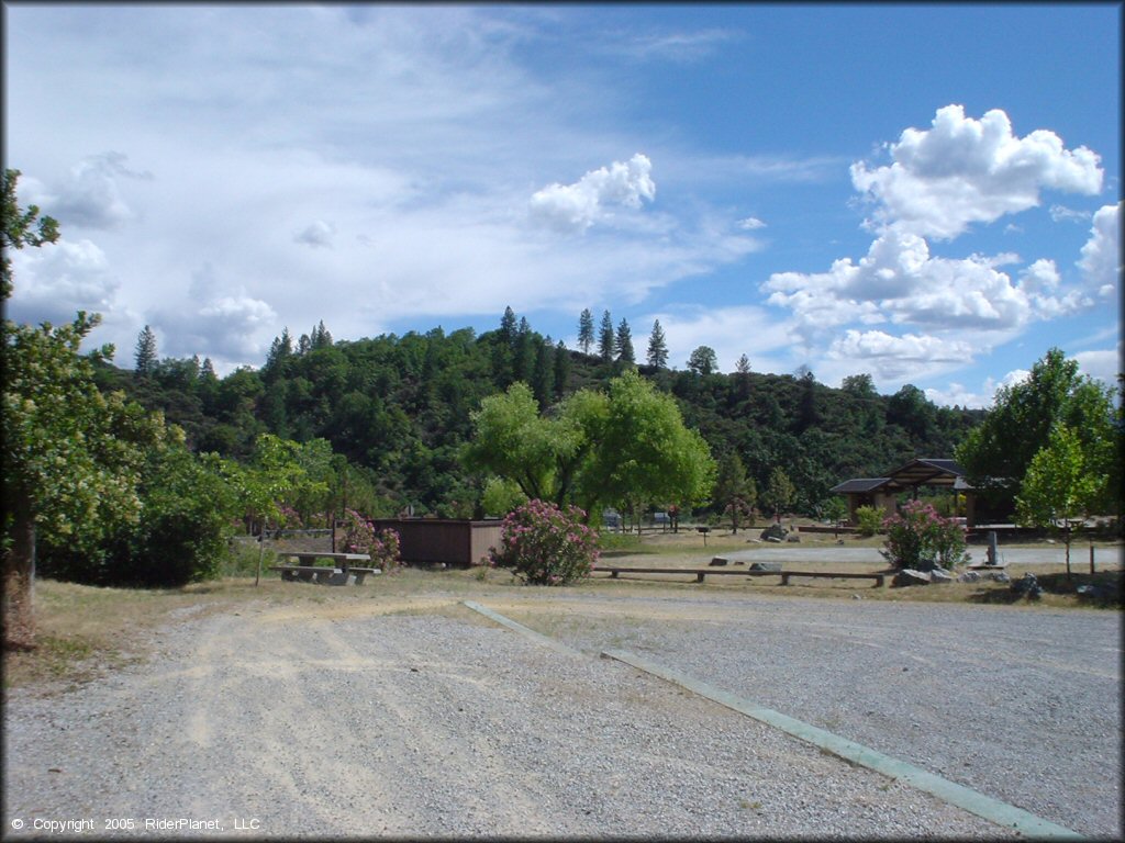 RV Trailer Staging Area and Camping at Chappie-Shasta OHV Area Trail
