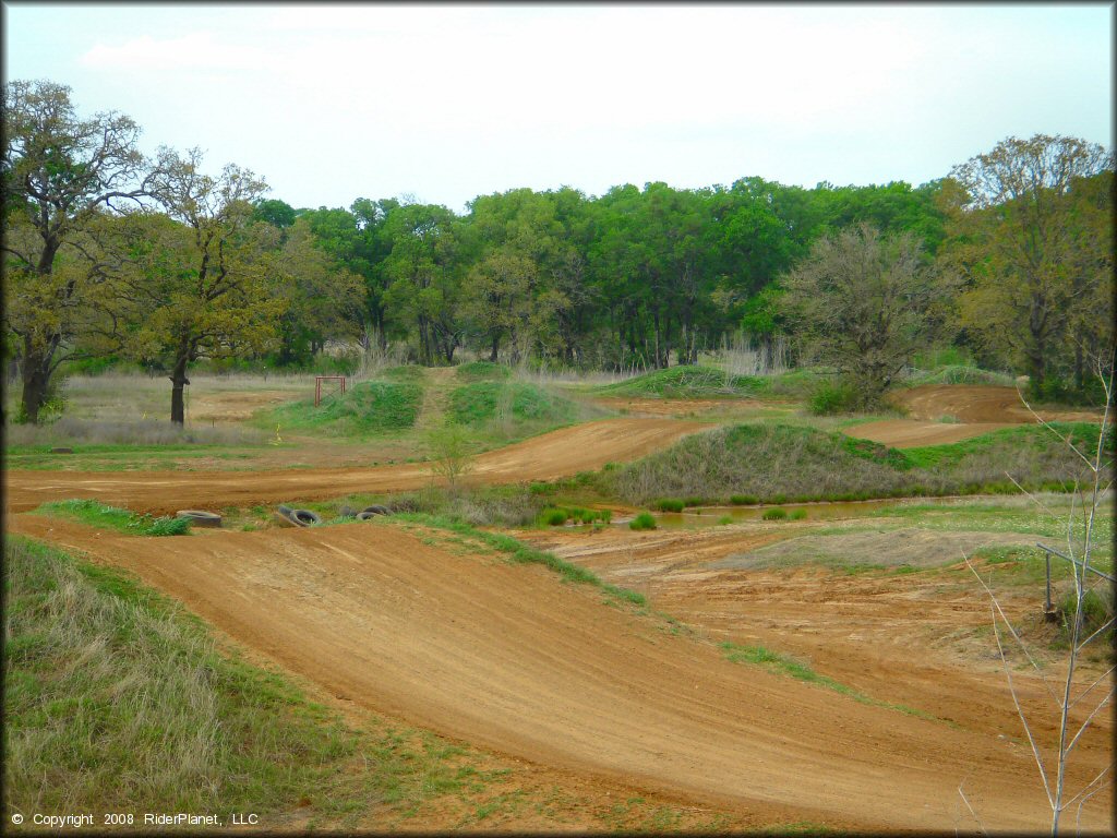 Example of terrain at CrossCreek Cycle Park OHV Area