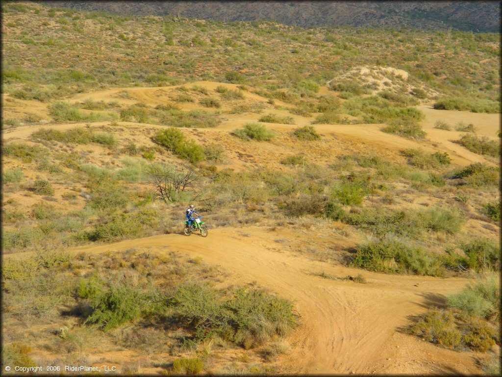Kawasaki KX Trail Bike at Desert Vista OHV Area Trail