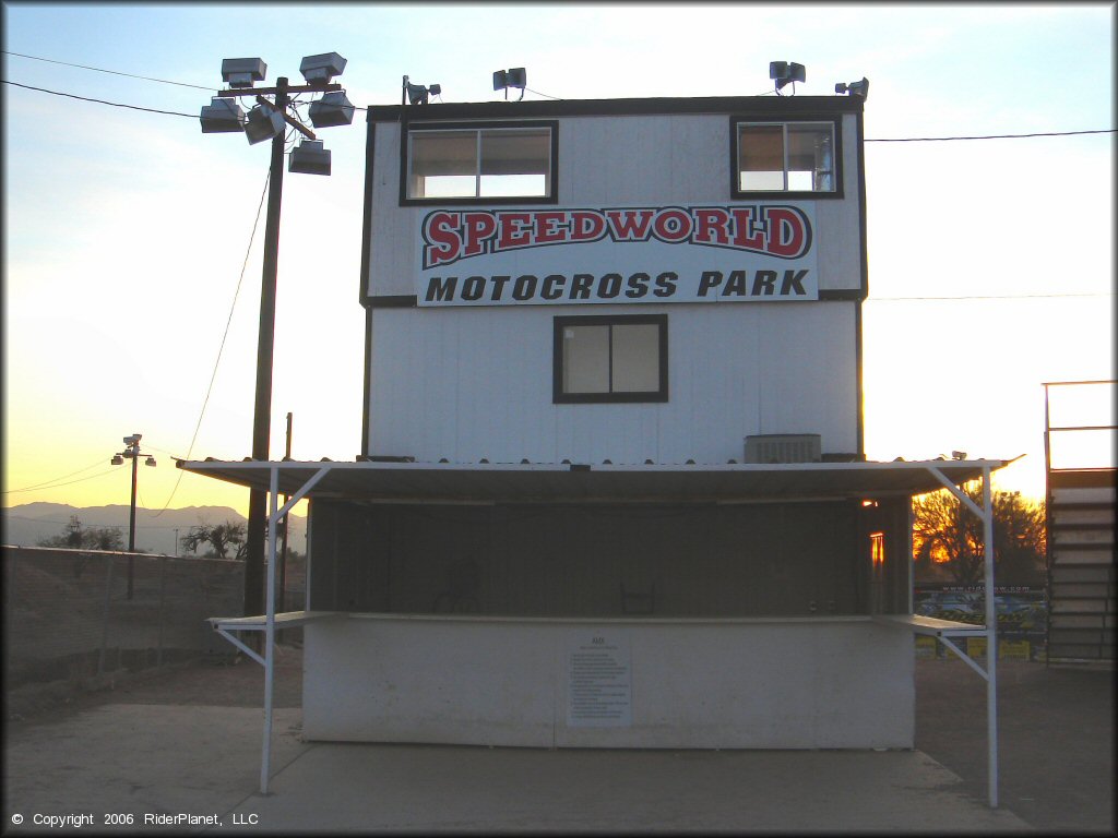 Amenities example at Speedworld Motocross Park Track