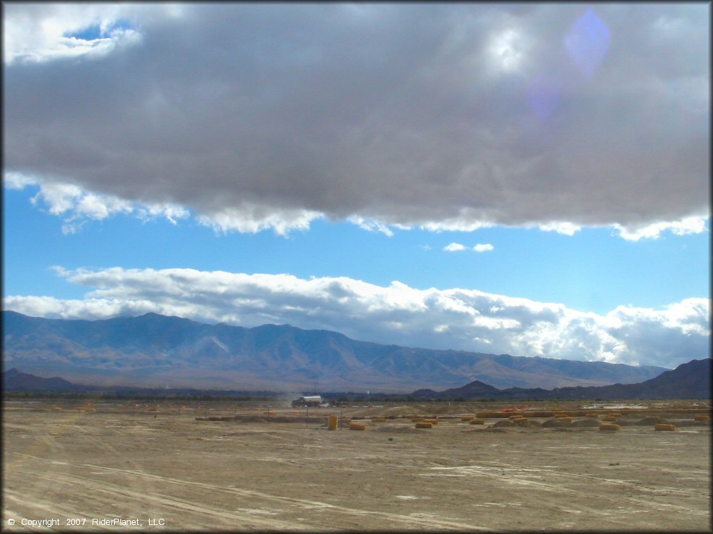RV Trailer Staging Area and Camping at Lucerne Valley Raceway Track