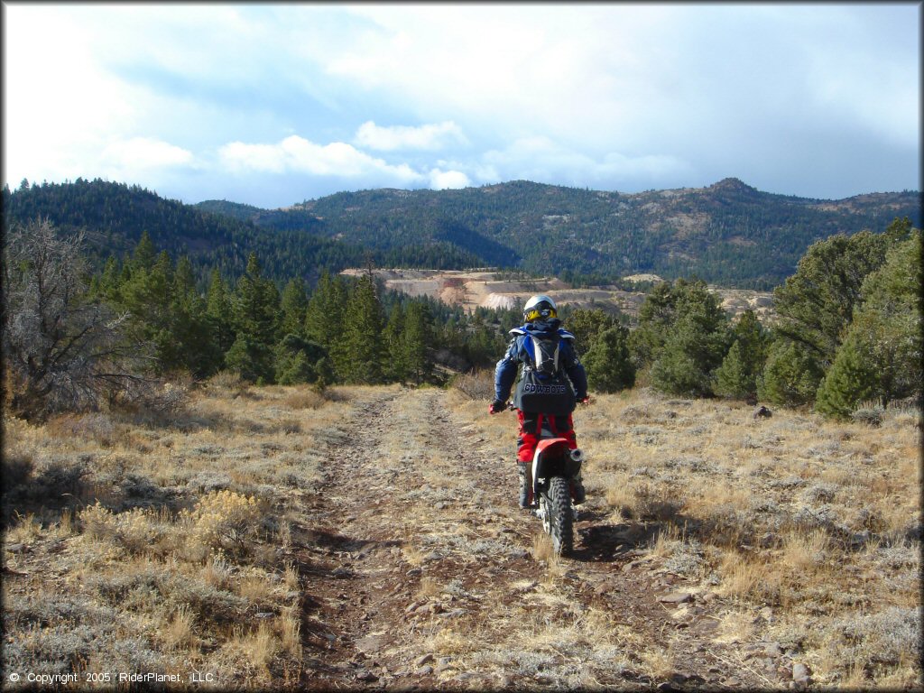 Honda CRF Motorcycle at Leviathan Recreation Area Trail
