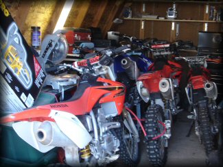 Winterized Motorcycle In Storage