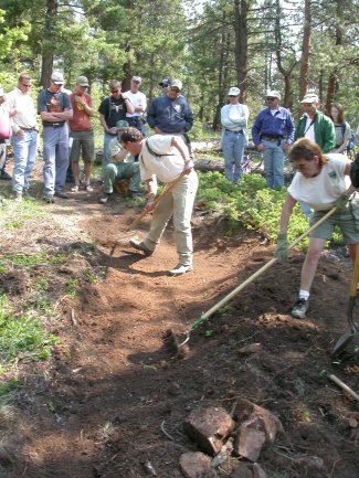 Trail Improvement Work Volunteers - Photo courtesy of the NOHVCC