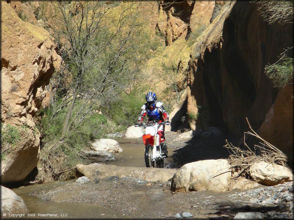 Dirt Bike Rider On Trail