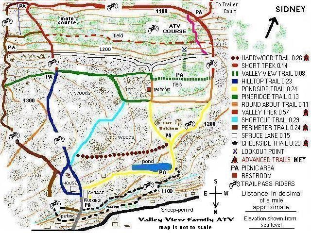 Valley View Family ATV Park Map